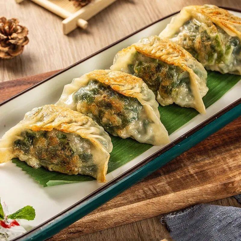 广式早茶韭菜鲜肉蒸煎饺1kg商用速冻点心玉米肉饺早餐半成品食材