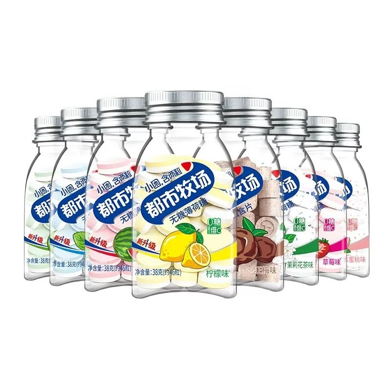 都市牧场口含片无糖薄荷爽口含糖亲嘴糖接吻糖38g装超市食品