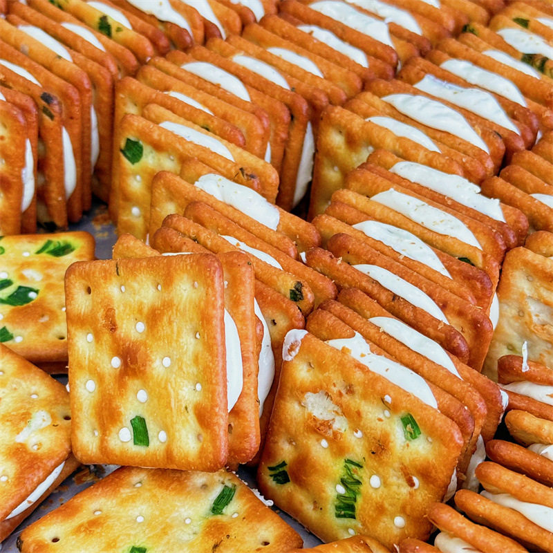 散装500g台湾香葱手撕牛轧饼牛扎糖夹心饼干糕点休闲零食工厂