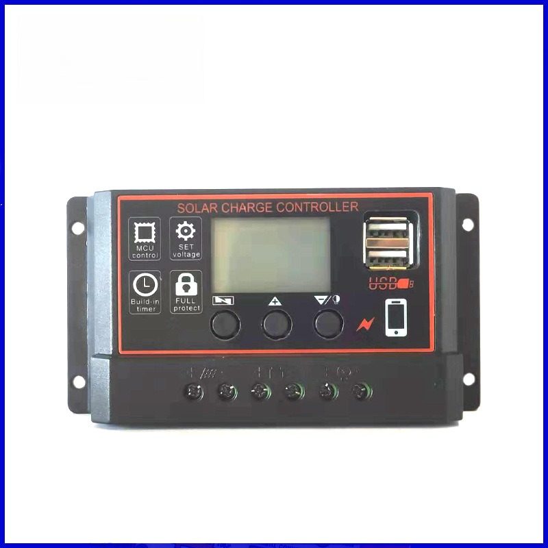 太阳能控制器10A20A30A充电控制器LCD液晶显示屏12V/24V自动识别