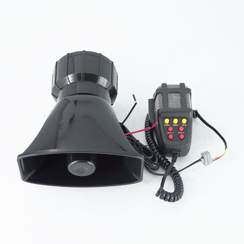 汽车喇叭12V 100W七音警报喊话方口喇叭摩托喇叭车改装多音喊话器