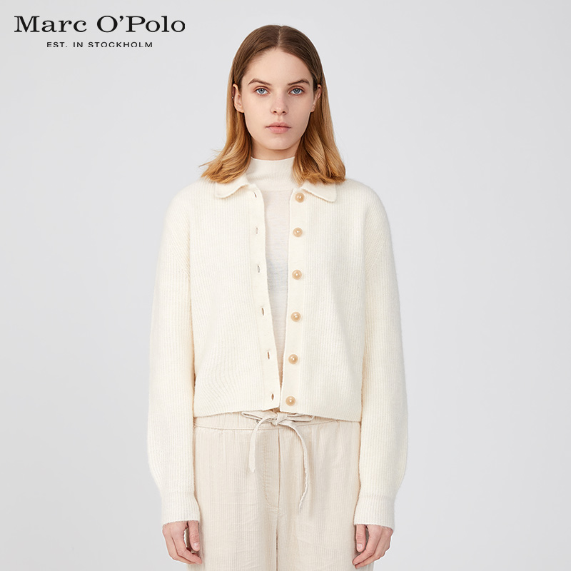 Marc O'Polo/MOP春秋女装插肩袖羊毛开衫针织衫外套