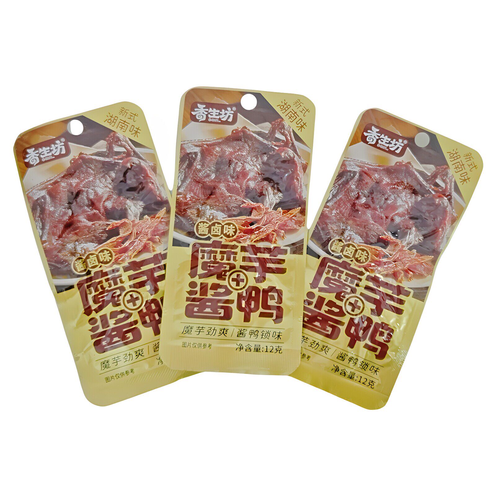 香生坊魔芋干酱鸭爆辣味酱板鸭魔芋爽解馋辣条片网红新式小吃零食