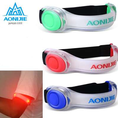 发光跑步手臂带 led运动手环夜跑骑行安全信号灯绑腿腕带反光装备