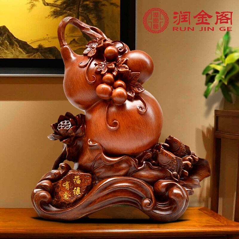 新款葫芦摆件工艺品朋友乔迁开业礼品办公室客厅摆件新中式家居