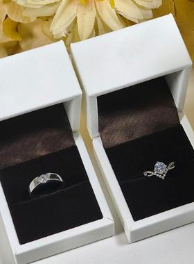 经典方钻圆钻六爪皇冠戒指