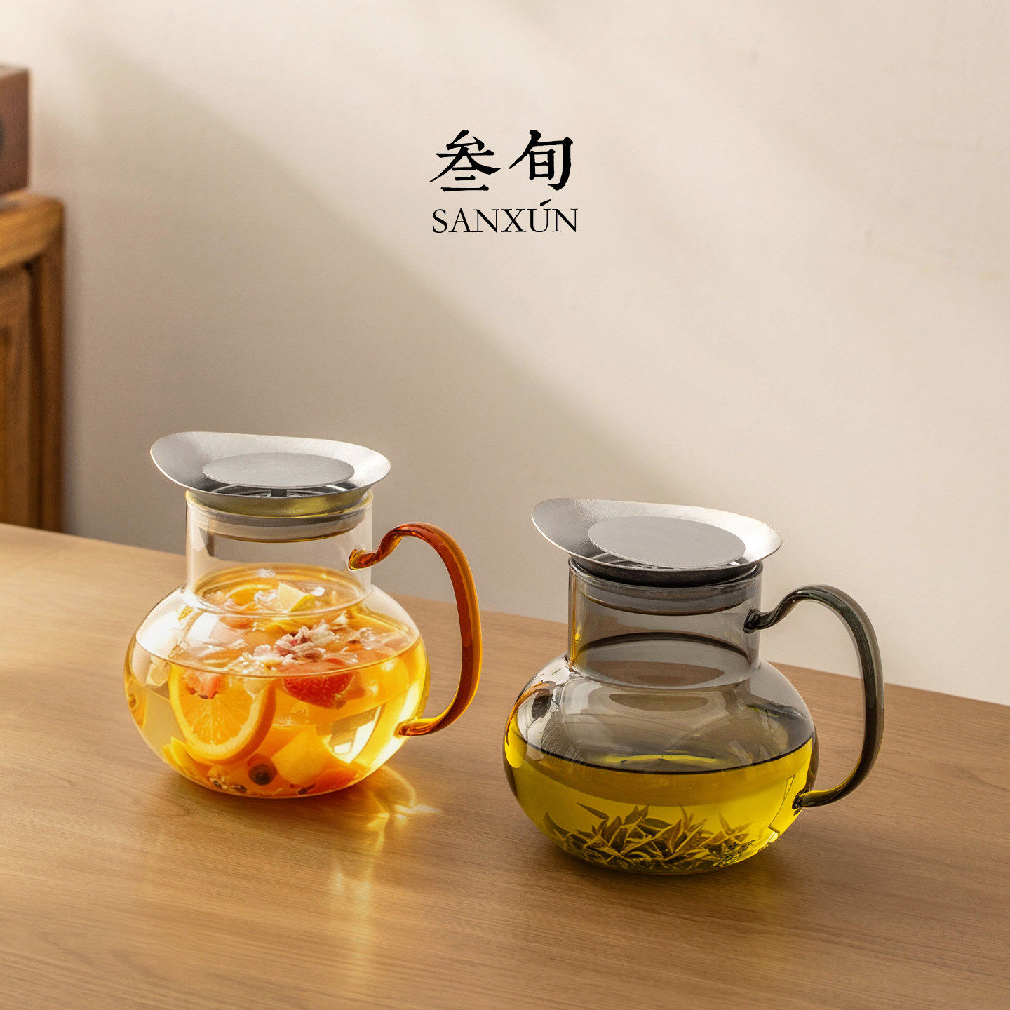 叁旬清钛纯钛悠然泡茶壶钛杯大容量玻璃泡茶神器家用办公2026新款