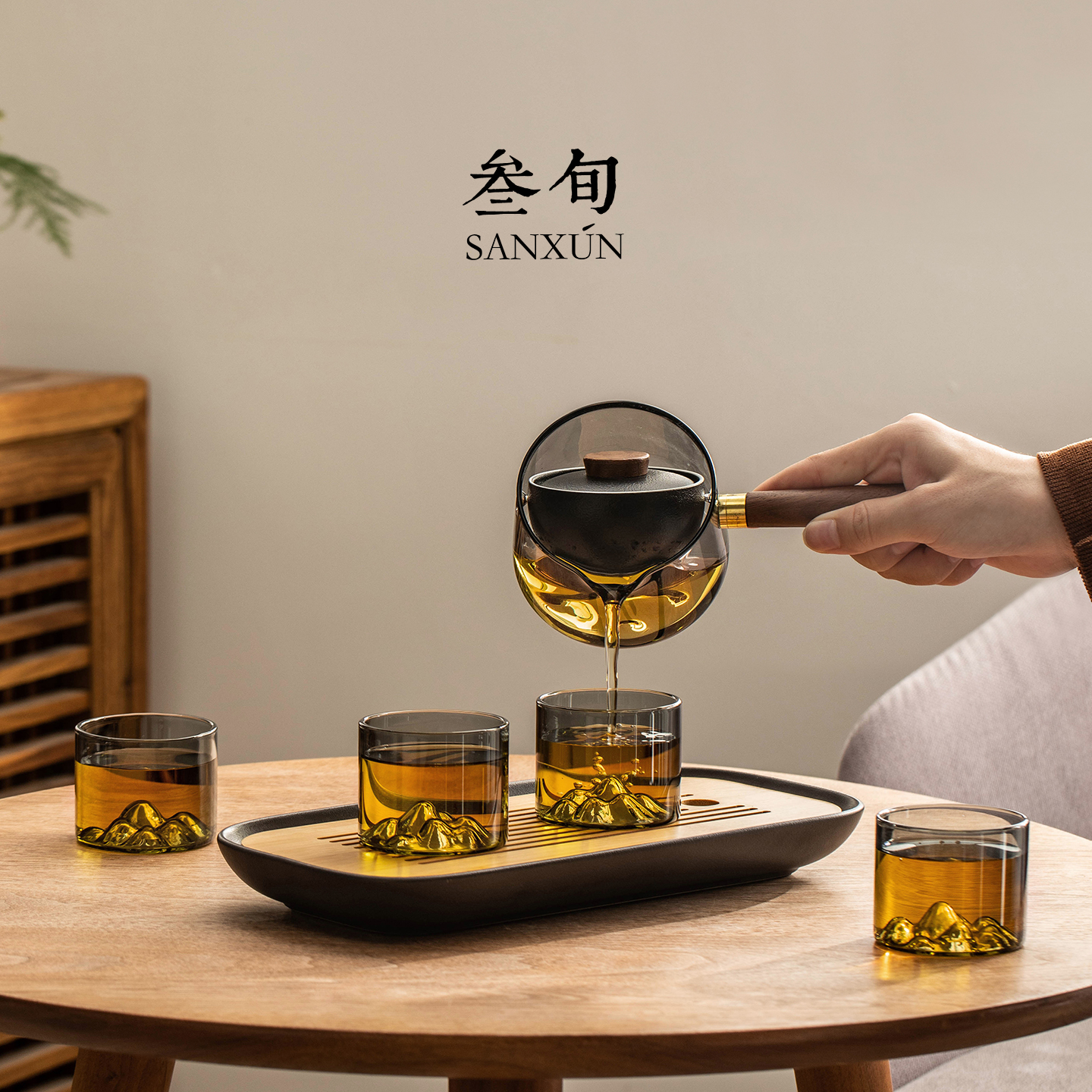 叁旬远山转转玻璃茶壶泡茶家用