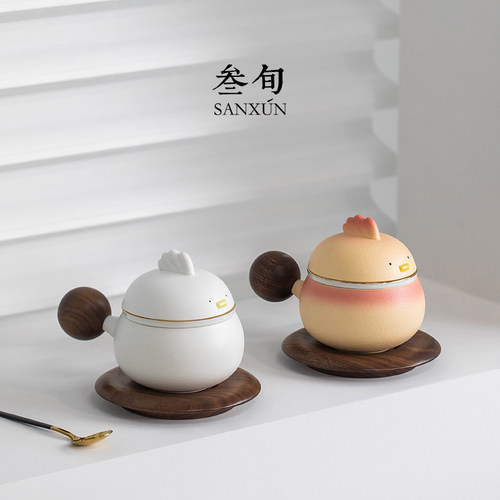 戴胜泡茶杯叁旬陶瓷创意
