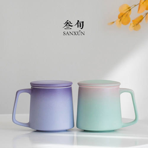 叁旬印象泡茶马克杯陶瓷茶具
