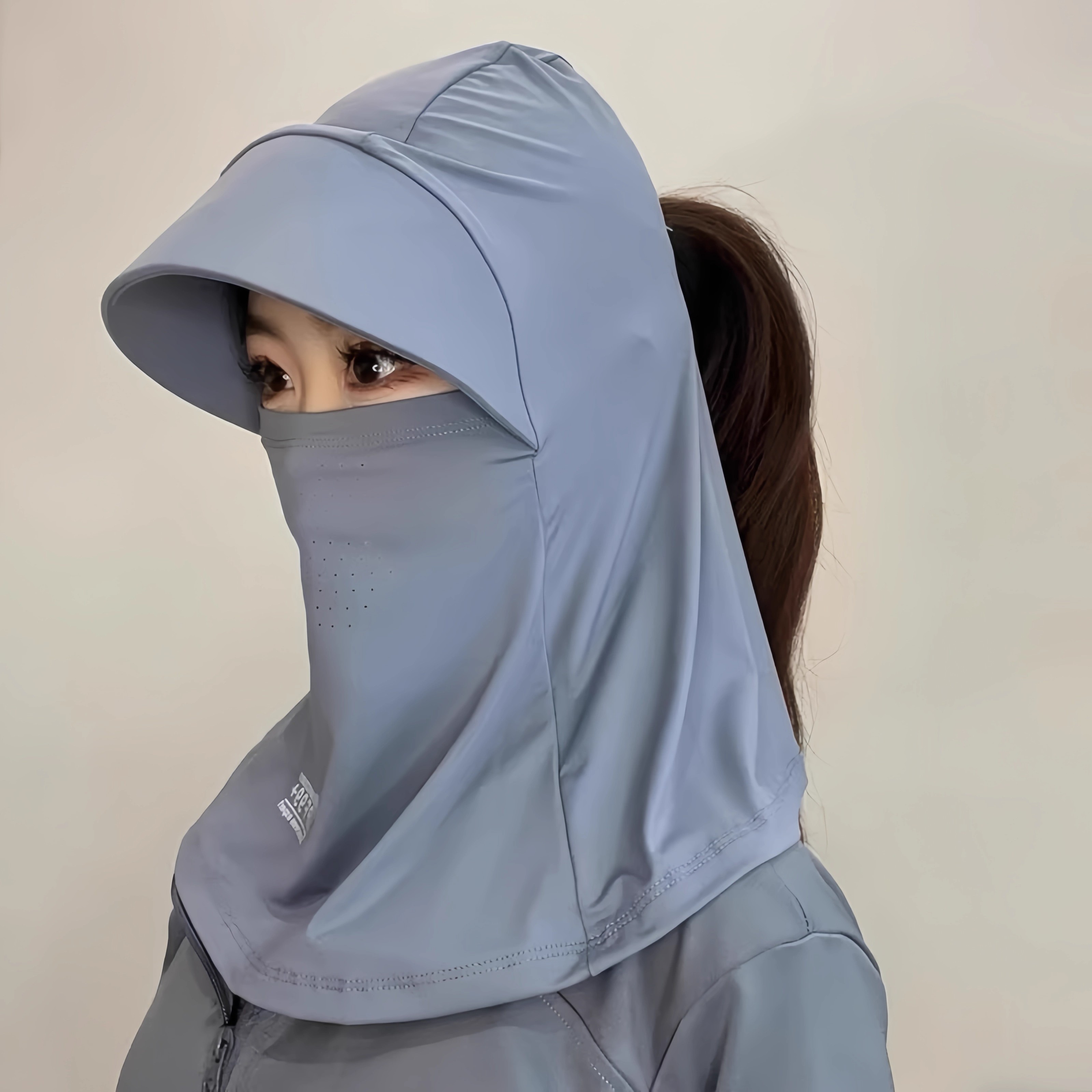 日本进口全脸遮阳帽子女夏季防晒