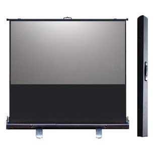 地拉幕布100寸幕布6080寸地拉式 100寸投影屏幕移动 投影幕布便携式