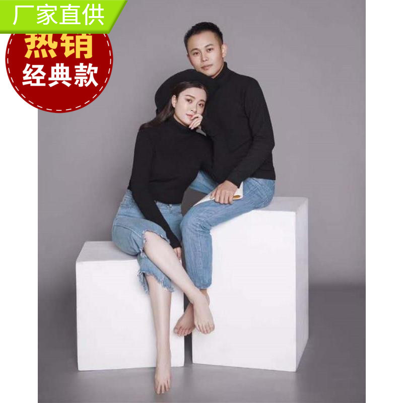 展台橱窗儿童摄影道具拍照木墩正方体长方体地台白色方块拍摄道具