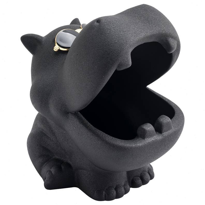 极速陶迷创意可爱动物p河马烟灰缸大容量防飞灰家用车载陶瓷个性