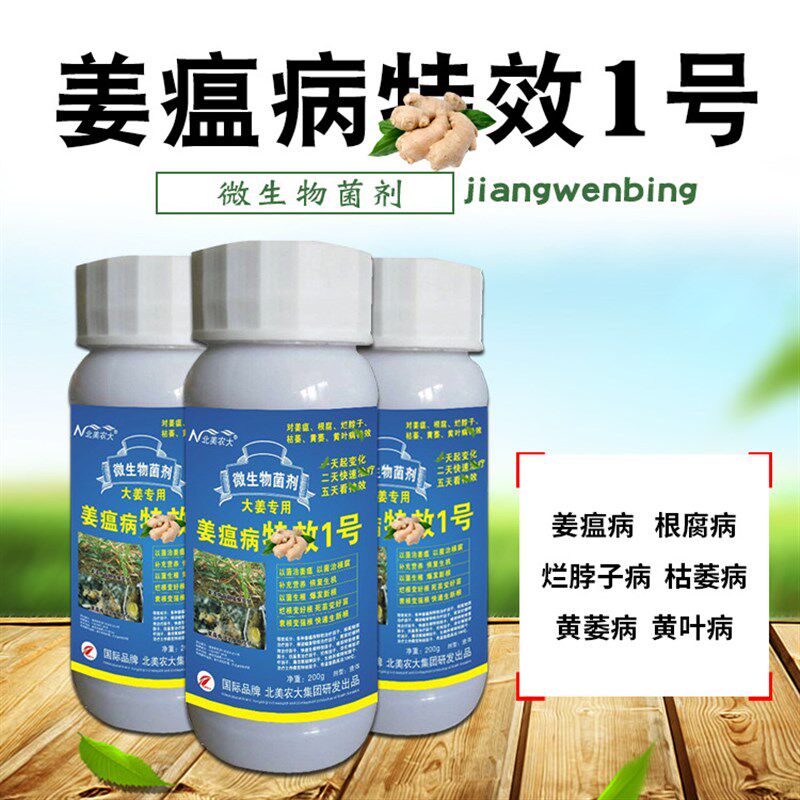姜瘟病1号液体瓶装根腐t病烂脖子病枯萎黄萎病大姜 微生物菌剂