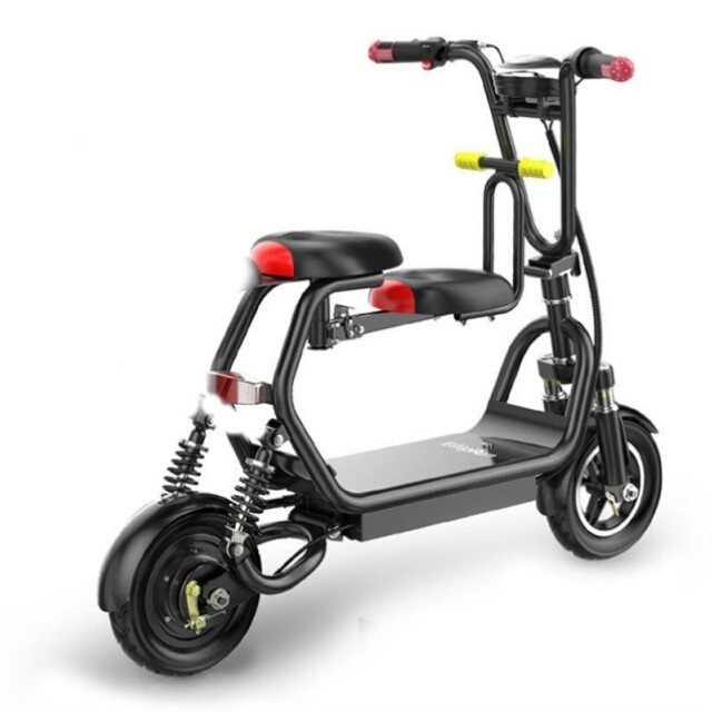 现货雷龙亲子电动自行车小型女士迷你折叠带娃母子女士锂电代步滑