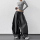 长裤 女高腰休闲宽松显瘦垂感萝卜阔腿西装 新款 2025秋季