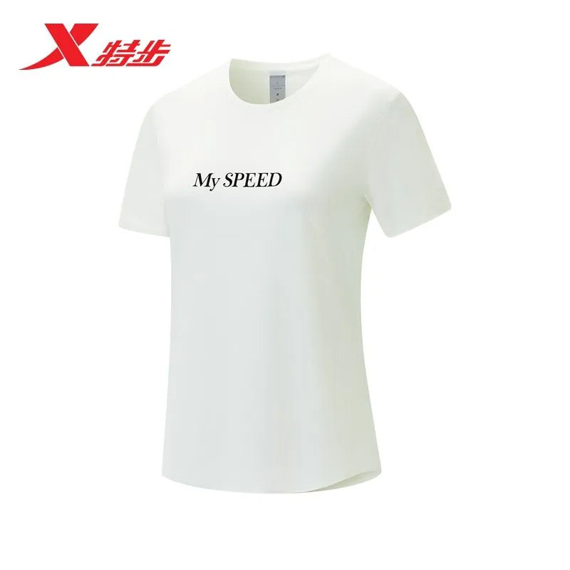 特步纯色T恤女2025夏季新款专业跑步运动透气短袖975328010417,运动服/休闲服装,运动T恤,淘宝优惠券,粉丝福利购,淘宝优惠卷