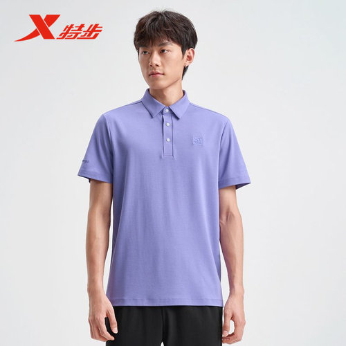 特步polo衫男2025夏季新款
