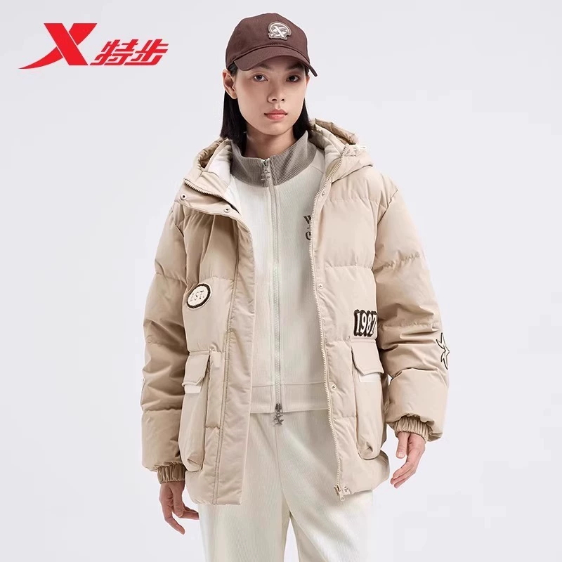 特步高校冬令营羽绒服女秋冬新款保暖女装运动服外套976428190281