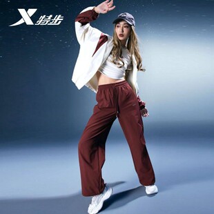 特步XDNA双层风衣女2026春季新款梭织连帽风衣套装女974128150400