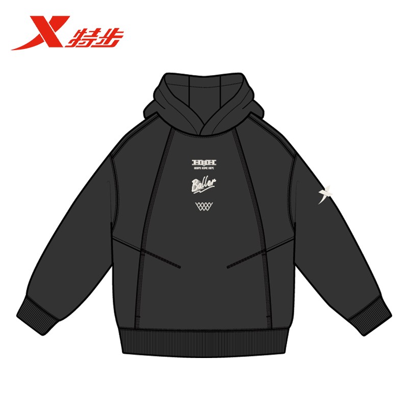 特步卫衣男2025秋季新款