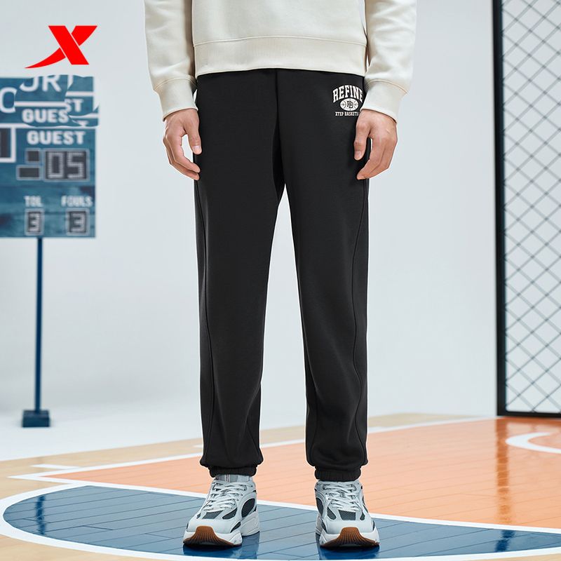 特步加绒卫裤男冬季厚款男裤时尚百搭保暖裤潮流长裤976429630081