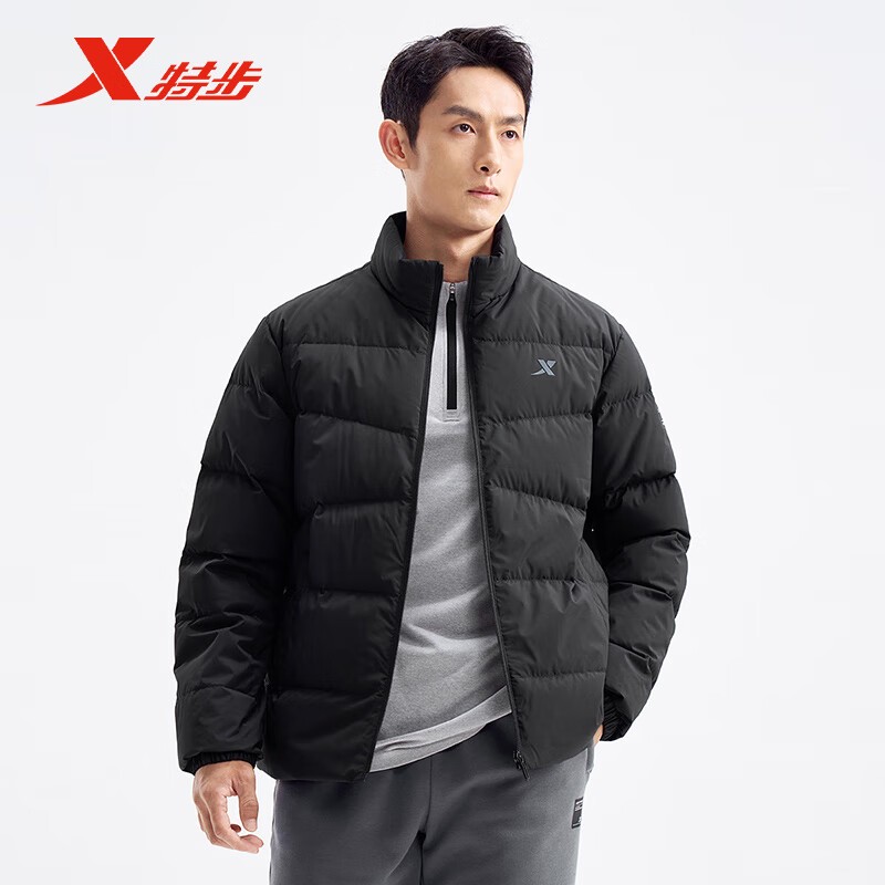 特步门店同款驭温反季羽绒服男冬季三防科技保暖外套976429190145