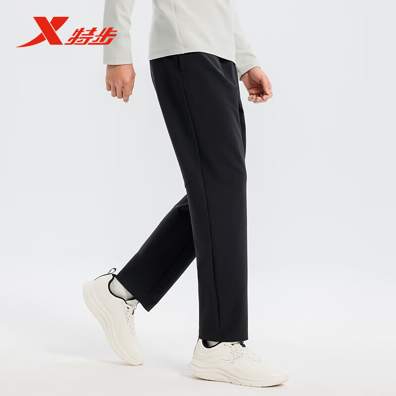 特步2025春夏新款运动长裤男士收口跑步裤休闲针织裤975129630152