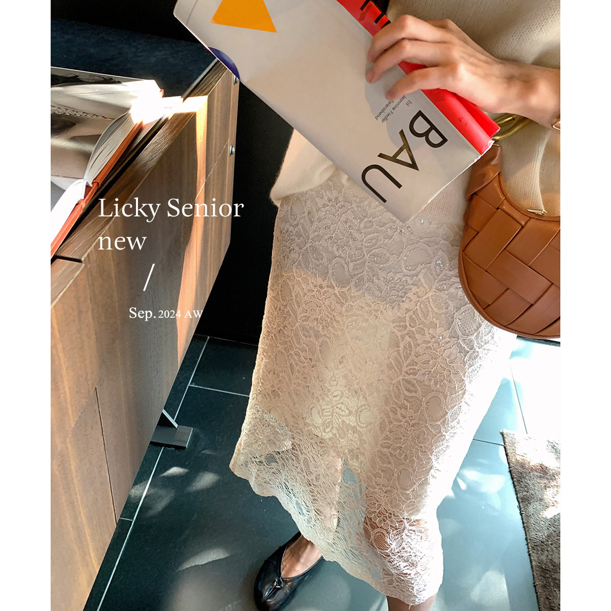 正奇特服饰/日本进口车骨蕾丝裙女秋季花边包臀裙半身裙子
