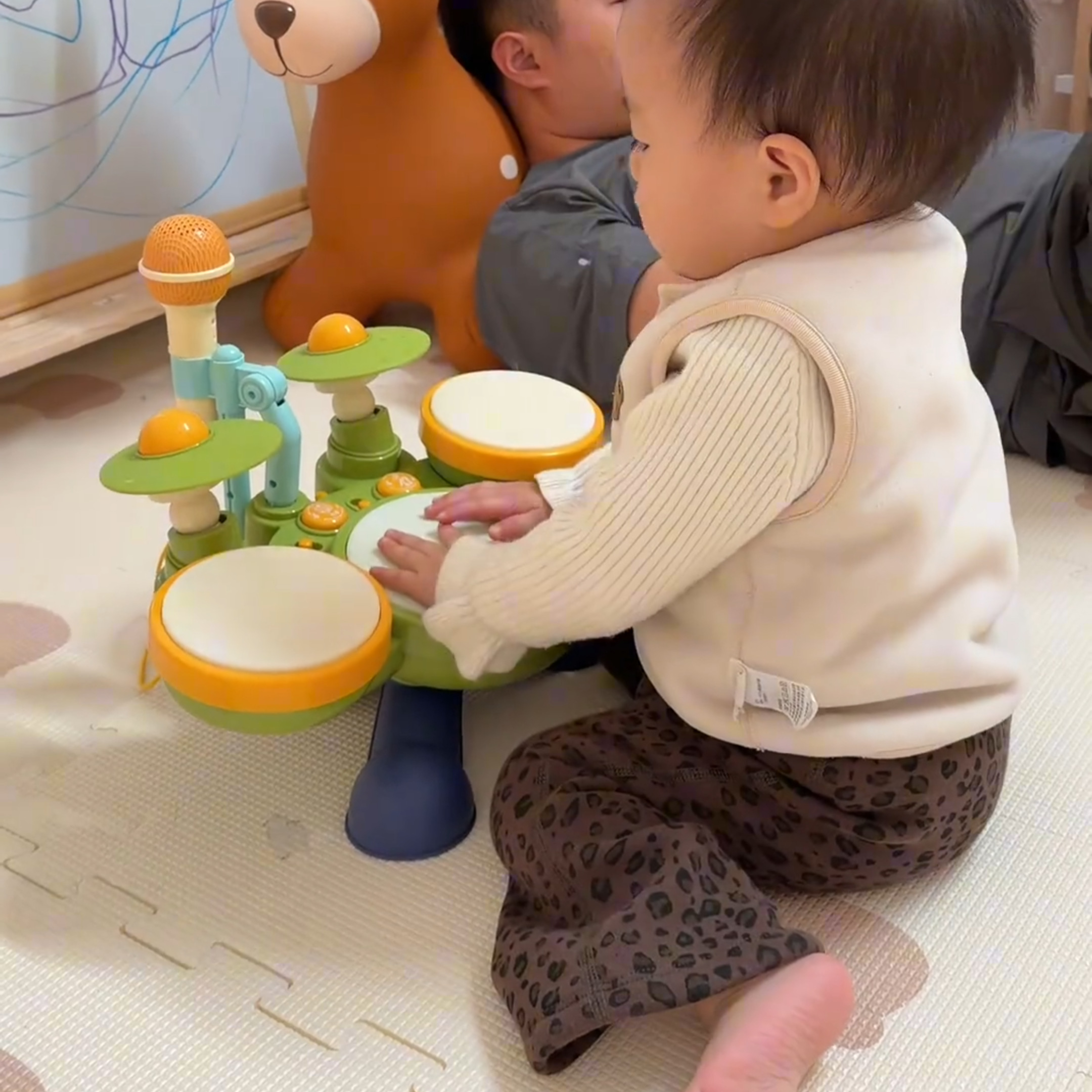 婴儿玩具纺织鼓新品儿童架子鼓早教益智宝宝音乐爵士鼓打击乐器,玩具/童车/益智/积木/模型,架子鼓,淘宝优惠券,粉丝福利购,淘宝优惠卷