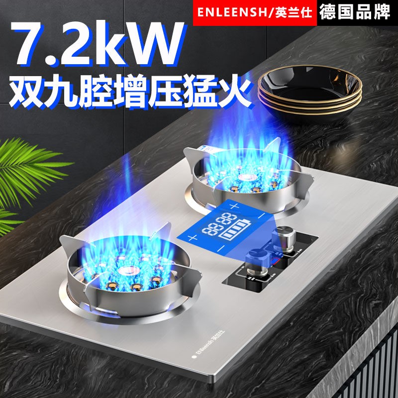 德国正品家用定时煤气灶液化气天气灶双灶嵌入台式灶然气大面板燃