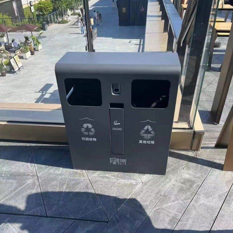 户外垃圾桶街道小区铁艺果皮箱公园景区不锈钢果壳箱家用垃圾箱
