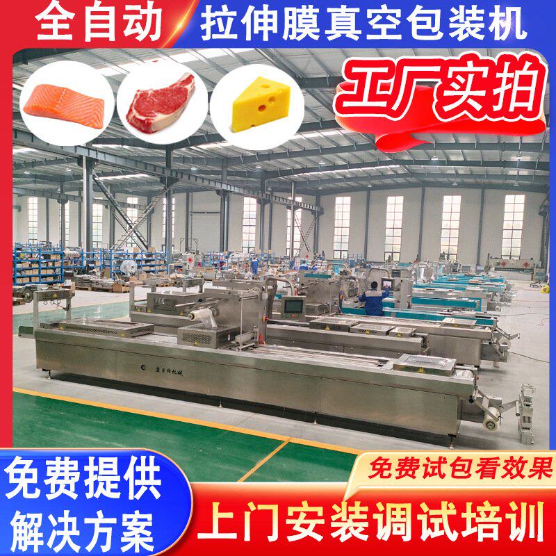 全自动真空机包装机商用 冷切肉封口机 420型拉伸膜真空包装机