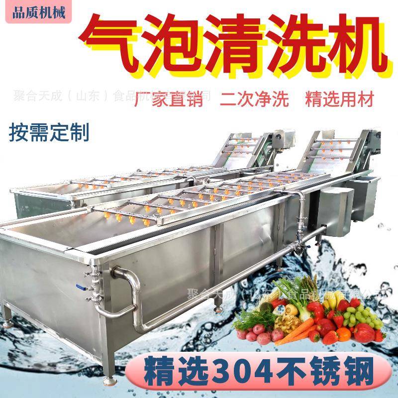 蔬菜鼓泡翻浪清洗设备 洗菜洗果机 水循环喷淋式果蔬气泡清洗机