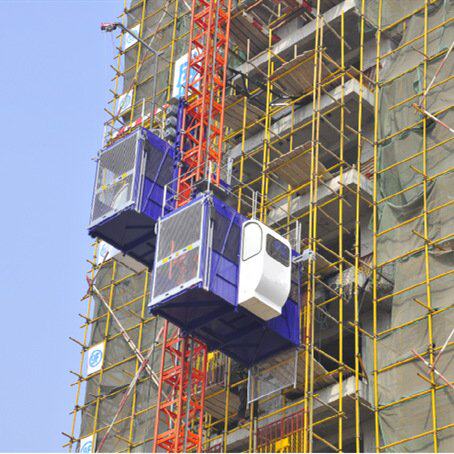 双笼的升降机 单笼 two cages construction elevator 施工人货梯