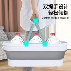 可折叠拖把桶方形洗拖布洗车墩布单桶大容量长方形洗拖把塑料手提