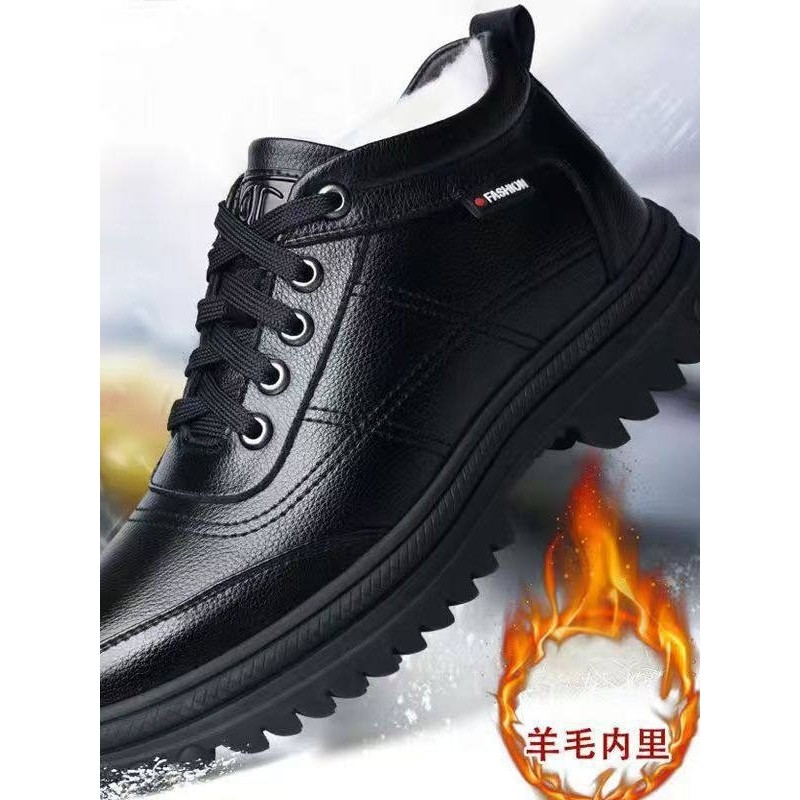 【军工一等品】100%真皮特价清仓处理捡漏休闲加绒皮鞋保暖秋冬款