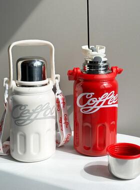 2025新款大容量可乐保温杯男女学生水壶316不锈钢水杯高颜值杯子