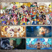 海贼王鼠标垫超大号动漫路飞索隆艾斯长款 加厚锁边书桌电脑桌垫