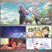 葬送 芙莉莲鼠标垫辛美尔菲伦伏拉梅键盘垫超大电竞桌垫动漫周边