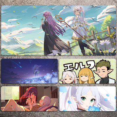 葬送的芙莉莲鼠标垫辛美尔菲伦伏拉梅键盘垫超大电竞桌垫动漫周边