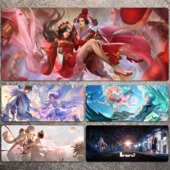 王者荣耀学习桌垫定制超大号鼠标垫锁边游戏电竞宿舍办公键盘垫子