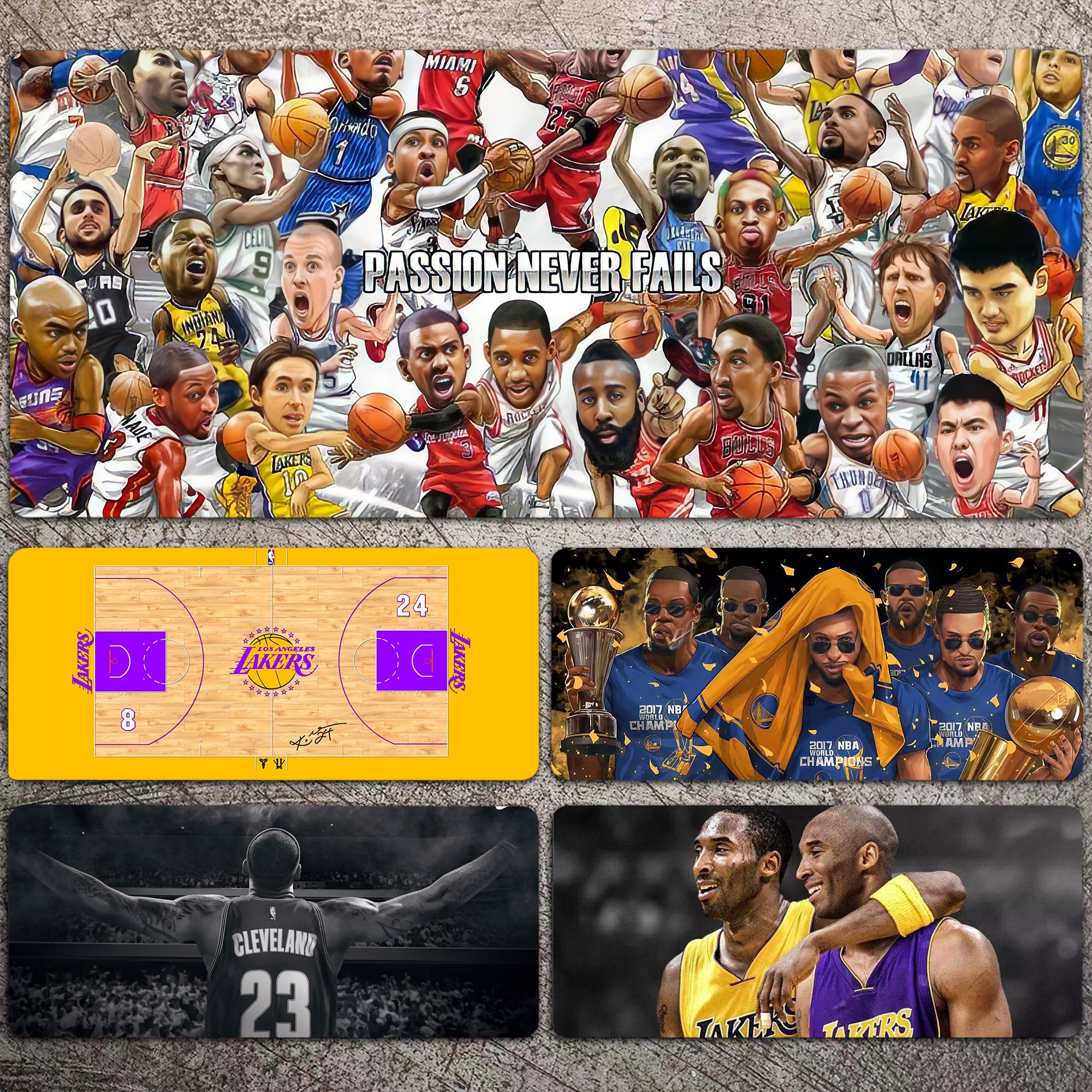 篮球球星鼠标垫学习桌垫