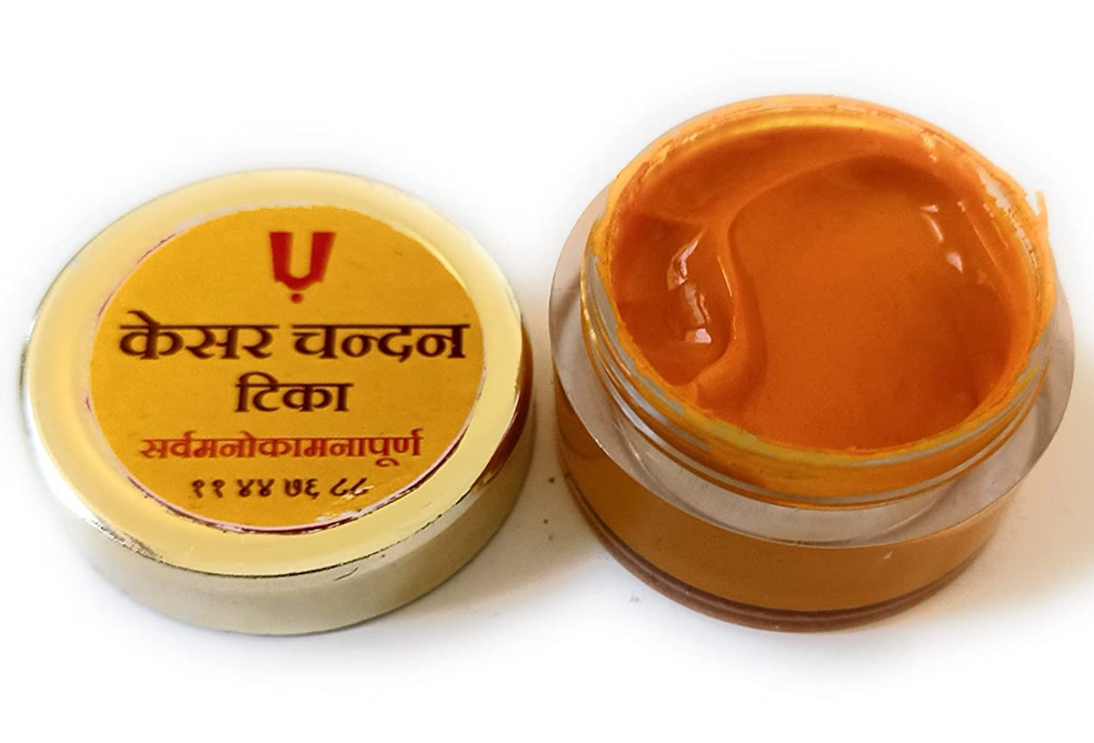 印度国际直邮瑜伽眉心粉膏藏红花和檀香kumkum粉膏