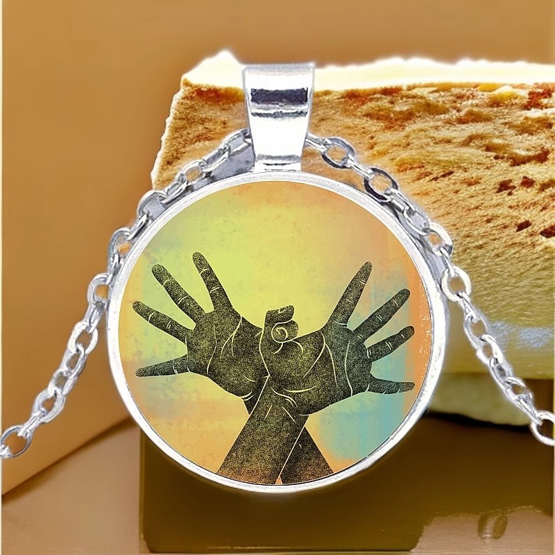 印度Garuda Mudra迦楼罗手印风元素瑜伽冥想护身符吊坠2.5cm