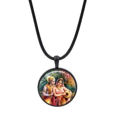 印度拉达和克里希纳项链护身符