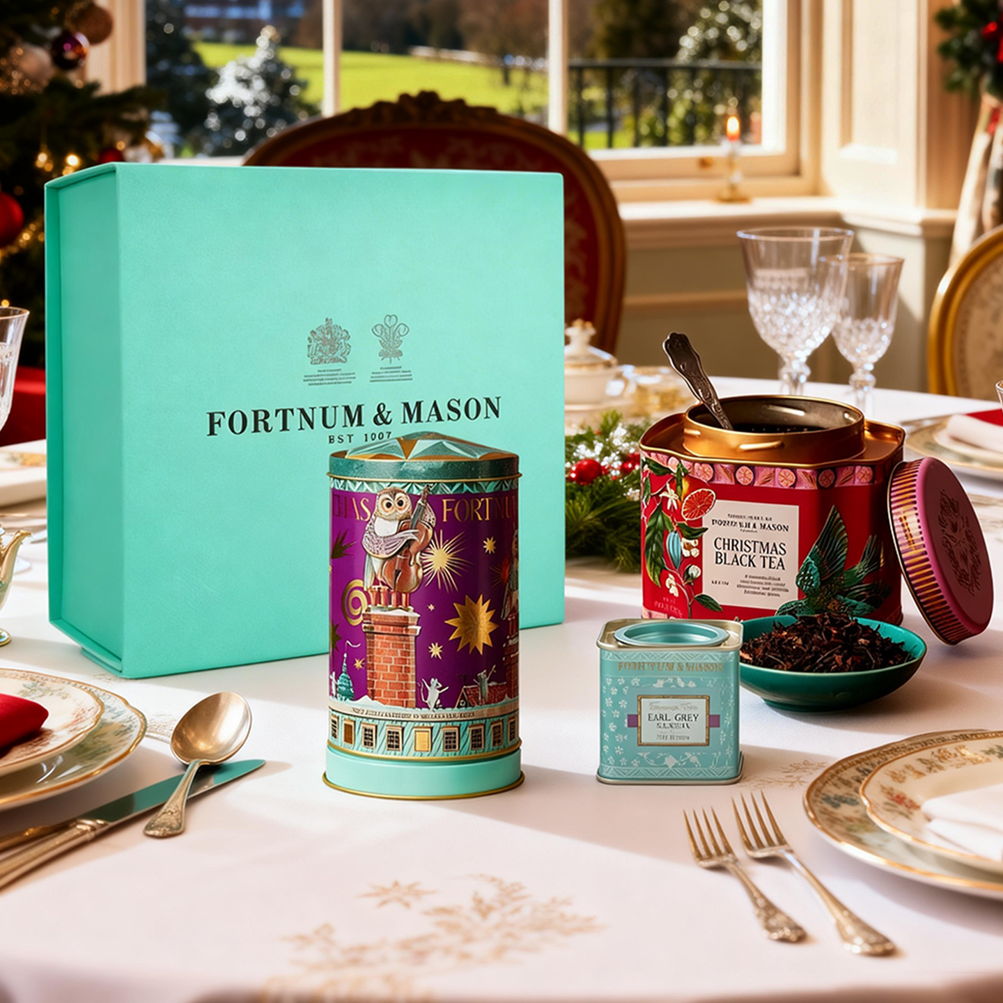 【圣诞礼盒】圣诞红茶200g+圣诞迷你音乐盒饼干130g+迷你罐