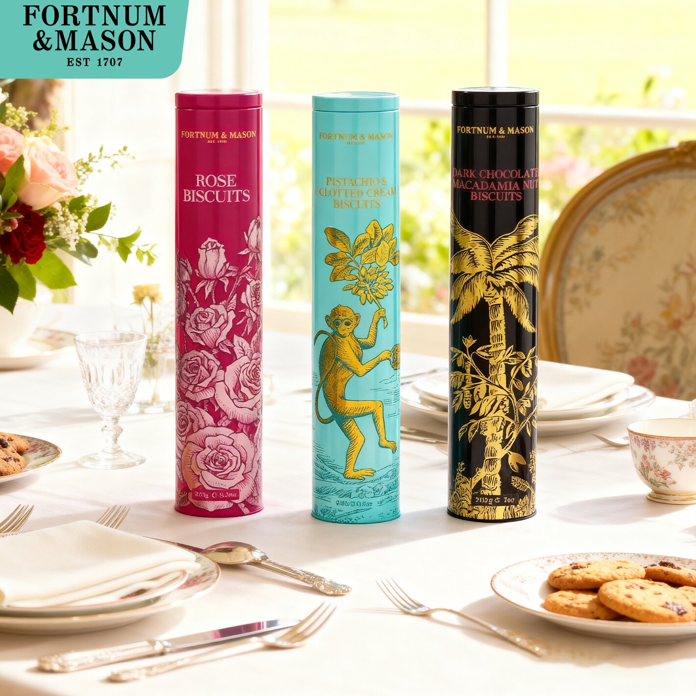 【专属】福南梅森玫瑰巧克力曲奇饼干250g英国进口伴手礼