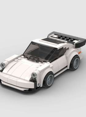 国产小颗粒积木定制60401跑车911创意赛车模型儿童益智手工玩具车